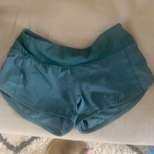 blue lululemon speed up short
